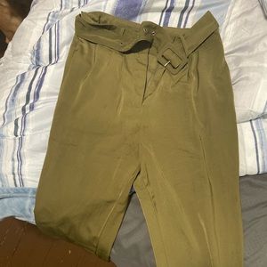 Green dress pants